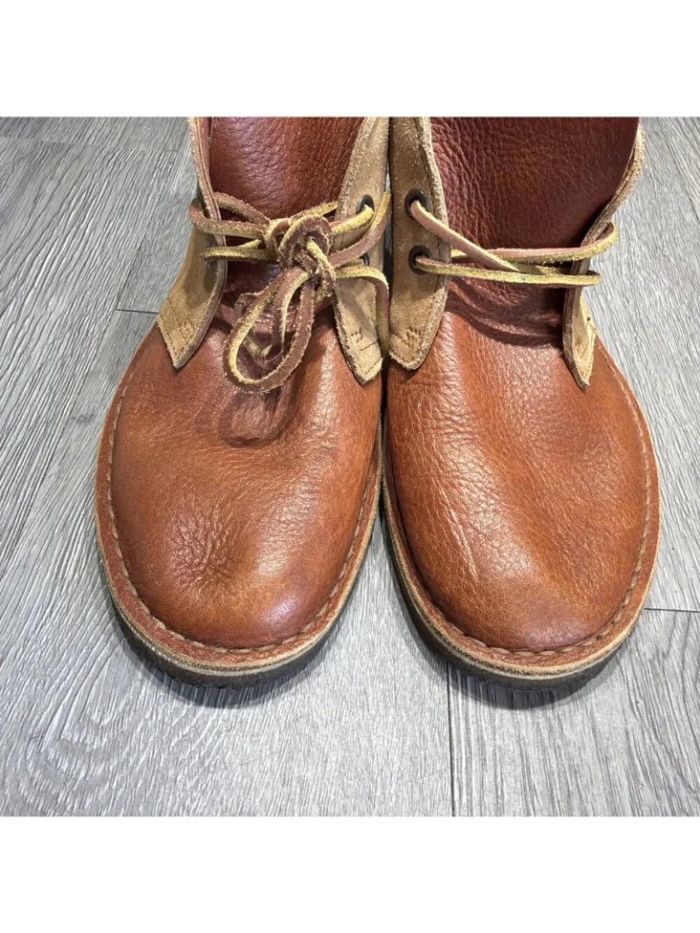 Clarks Originals Size 7.5 Fall Mens Boots Chukka Saddle Brown Suade and Leather